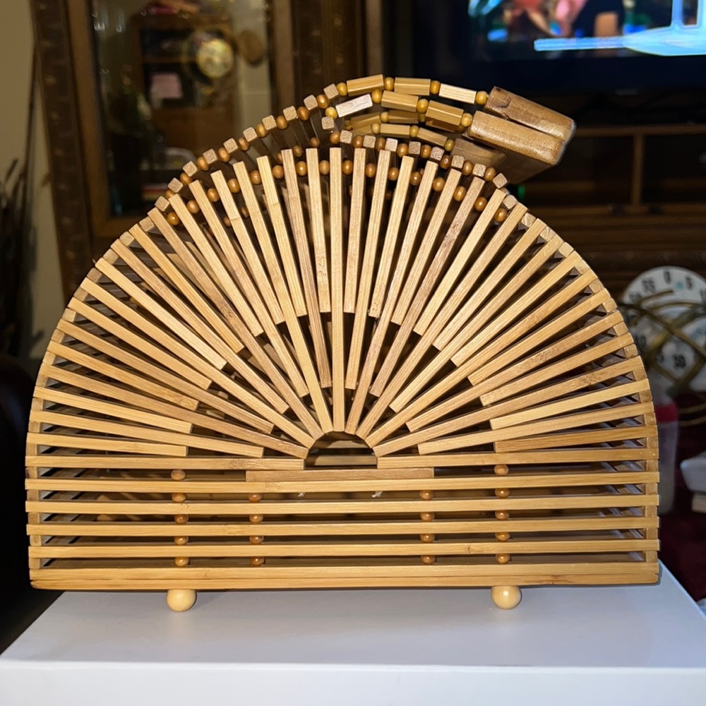 Bamboo half moon bag